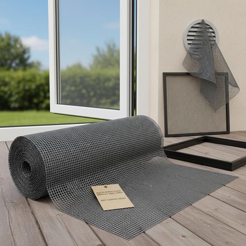 耐水性グラスファイバー防虫網 PVCコーティングメッシュ 屋外構造物、窓、ドア、換気口に最適