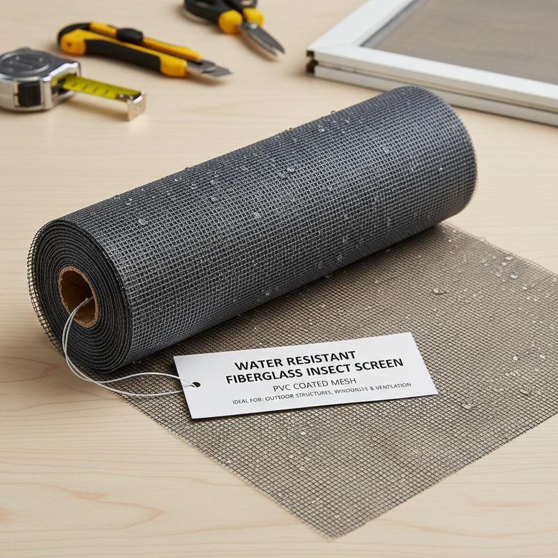 耐水性グラスファイバー防虫網 PVCコーティングメッシュ 屋外構造物、窓、ドア、換気口に最適