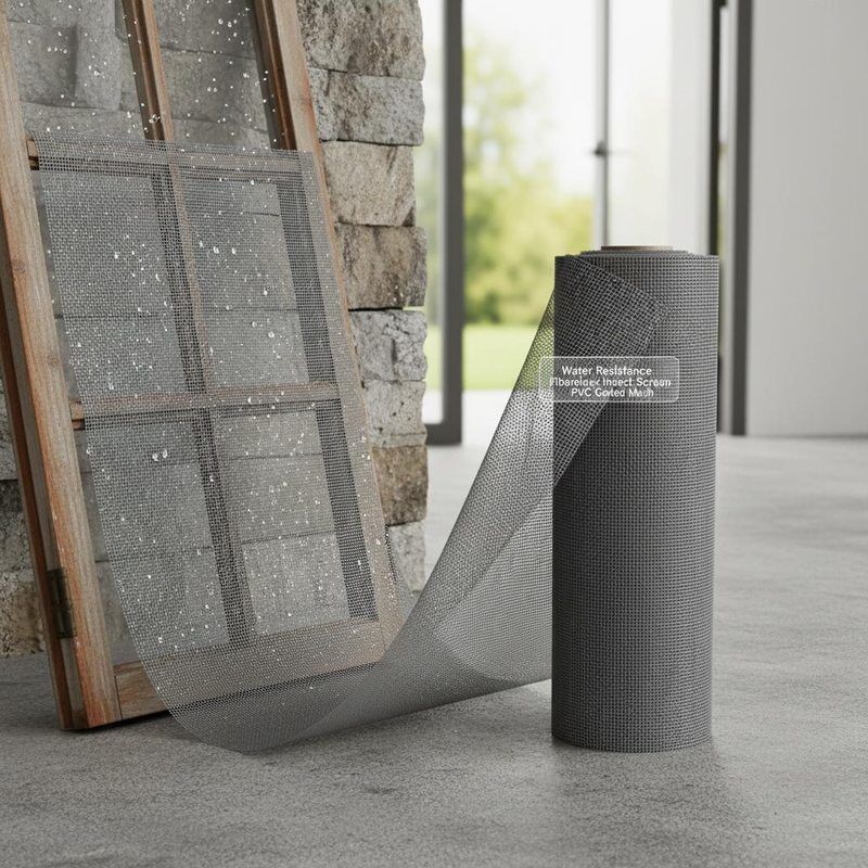 耐水性グラスファイバー防虫網 PVCコーティングメッシュ 屋外構造物、窓、ドア、換気口に最適