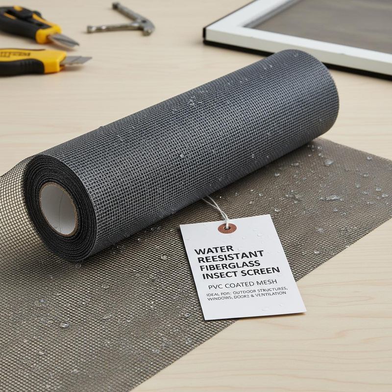 耐水性グラスファイバー防虫網 PVCコーティングメッシュ 屋外構造物、窓、ドア、換気口に最適